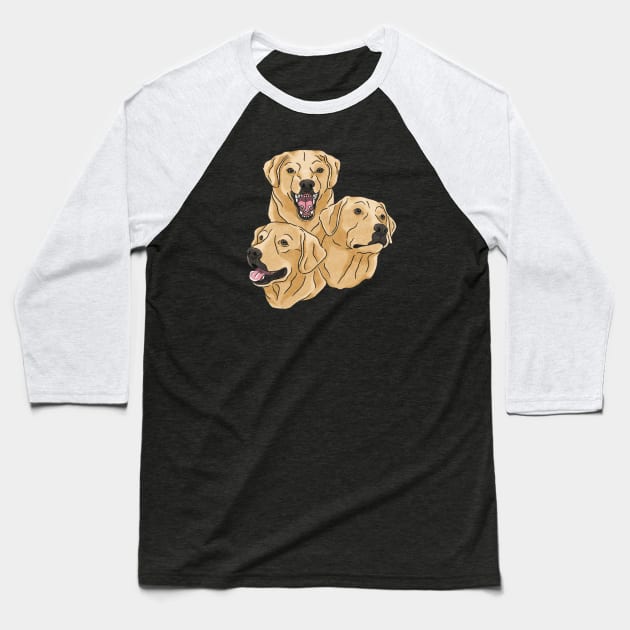 Labrador Retriever Heads Baseball T-Shirt by ImaginativeWild